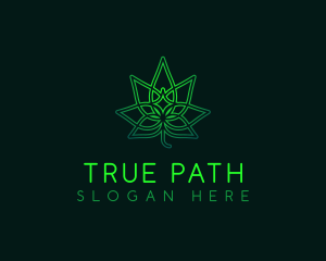 Marijuana Cannabis Leaf logo design