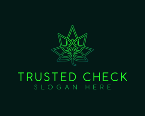 Marijuana Cannabis Leaf logo design