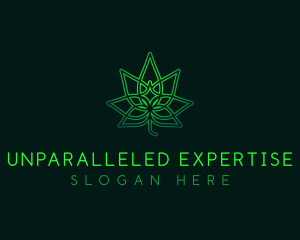 Marijuana Cannabis Leaf logo design