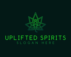 Marijuana Cannabis Leaf logo design