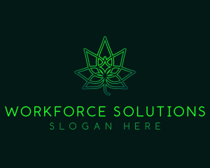 Marijuana Cannabis Leaf logo design