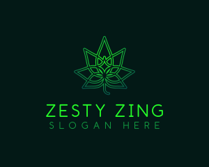 Marijuana Cannabis Leaf logo design