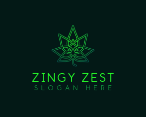 Marijuana Cannabis Leaf logo design