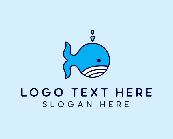 Humpback Whale logo example 4