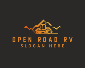 Orange Mountain Road Roller logo design