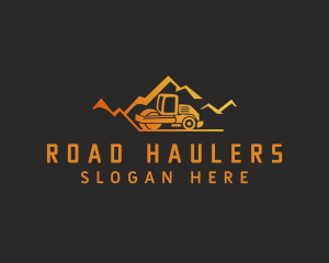 Orange Mountain Road Roller logo design