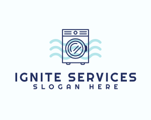Minimalist Laundromat Service logo