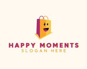 Happy Shopping Bag Mall logo design