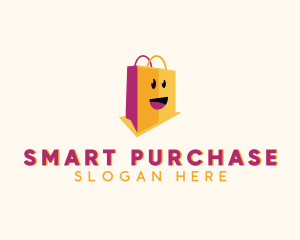 Happy Shopping Bag Mall logo design