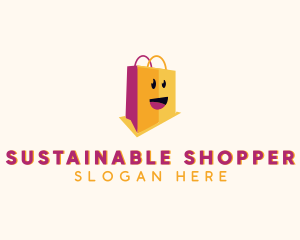 Happy Shopping Bag Mall logo design