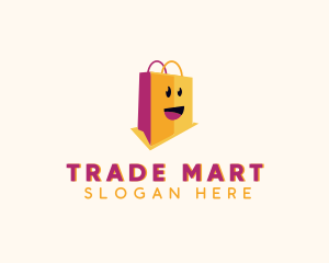 Happy Shopping Bag Mall logo design