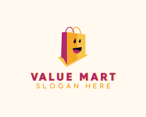 Happy Shopping Bag Mall logo design