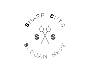 Hairdresser Craft Scissor logo design