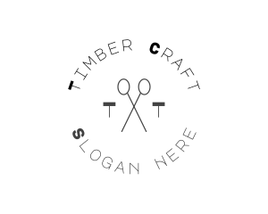 Hairdresser Craft Scissor logo design