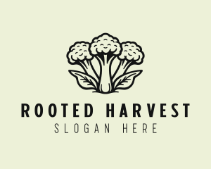 Organic Farm Broccoli logo design