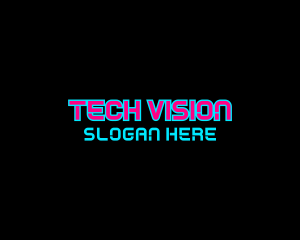 Futuristic Neon Wordmark logo design