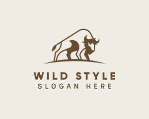 Wild Animal Buffalo logo design