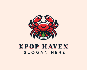 Seafood Crab Cooking Logo