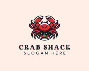 Seafood Crab Cooking logo design