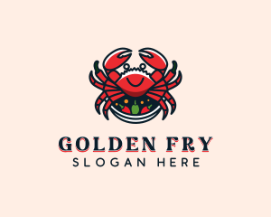 Seafood Crab Cooking logo design