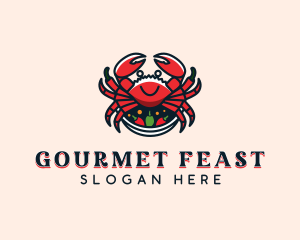 Seafood Crab Cooking logo design