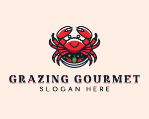 Seafood Crab Cooking logo design