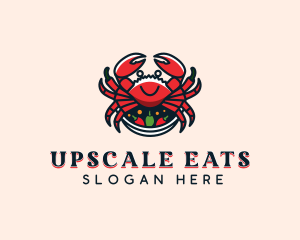 Seafood Crab Cooking logo design