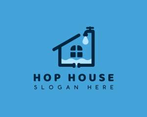 Pipe House Faucet logo design