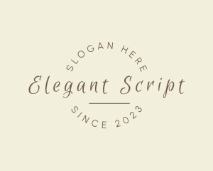 Elegant Script Brand logo design