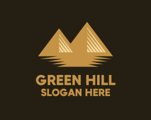 Gold Geometric Hill logo