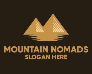 Gold Geometric Hill logo design