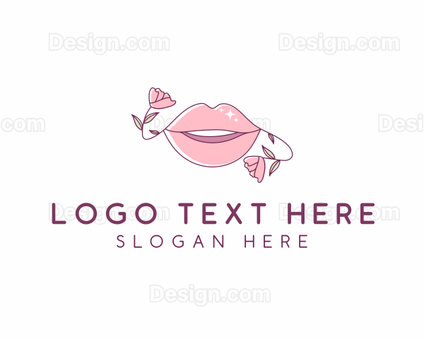 Floral Beauty Lips Logo