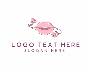 Floral Beauty Lips Logo