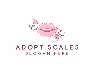 Floral Beauty Lips logo design