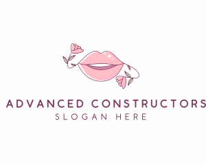 Floral Beauty Lips logo design