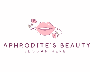 Floral Beauty Lips logo design