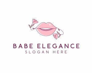 Floral Beauty Lips logo design