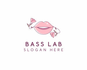 Floral Beauty Lips logo design