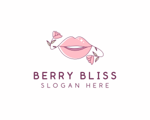 Floral Beauty Lips logo design