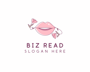 Floral Beauty Lips logo design