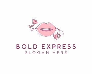 Floral Beauty Lips logo design