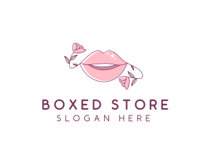 Floral Beauty Lips logo design