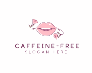 Floral Beauty Lips logo design