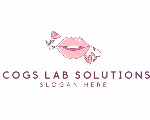 Floral Beauty Lips logo design