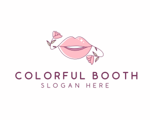 Floral Beauty Lips logo design