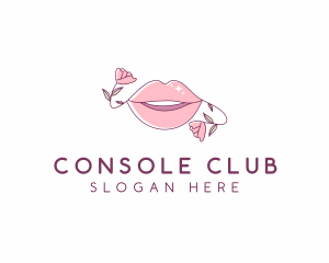 Floral Beauty Lips logo design