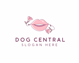 Floral Beauty Lips logo design