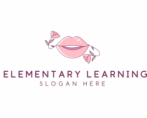 Floral Beauty Lips logo design