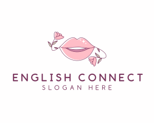 Floral Beauty Lips logo design