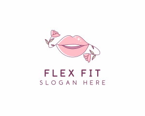 Floral Beauty Lips logo design